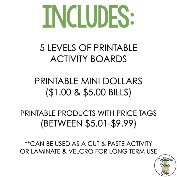 Next Dollar Up ($5-$10) - How Many Dollars Do I Need Work Task Box Activity - Image 2