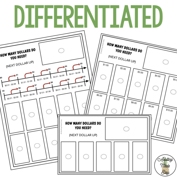 Next Dollar Up ($5-$10) - How Many Dollars Do I Need Work Task Box Activity - Image 3