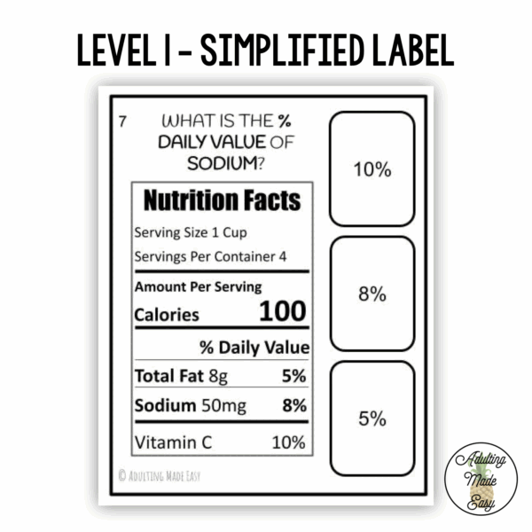 Reading Nutrition Labels Task Cards - Image 3