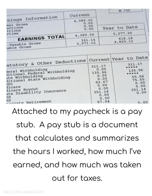 Unit 9 Understanding Pay Stubs - Social Narrative