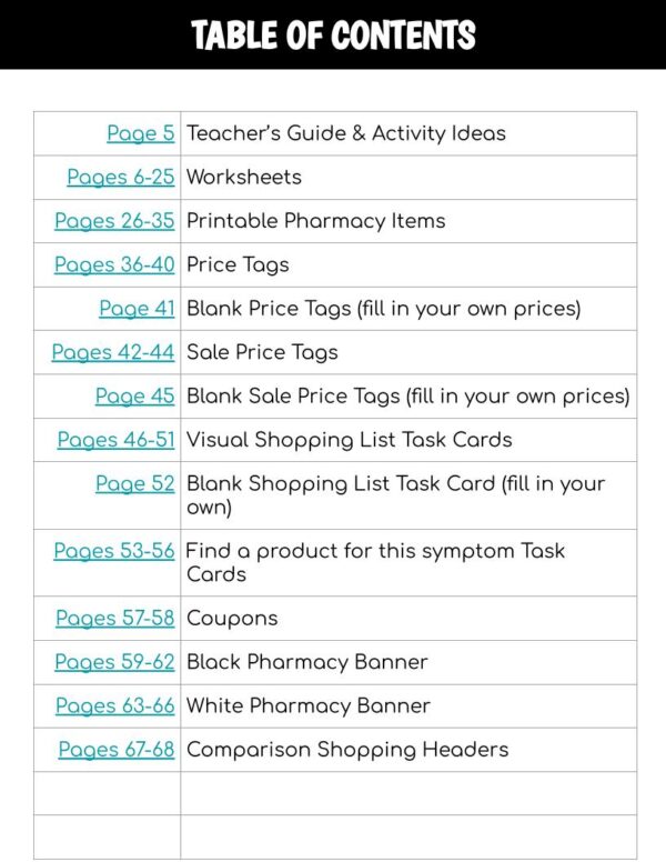 Pharmacy Interactive Bulletin Board Work Task