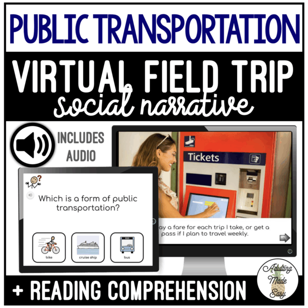 Public Transportation Virtual Field Trip Social Narrative Google Slides SS