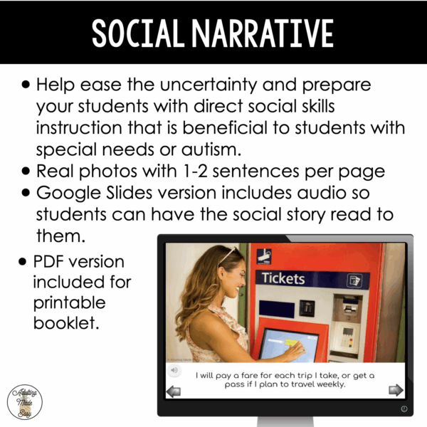 Public Transportation Virtual Field Trip Social Narrative Google Slides SS - Image 3