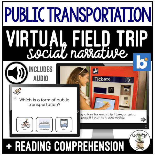 Public Transportation Virtual Field Trip Social Narrative Boom Cards SS