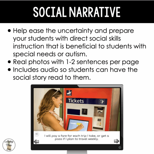 Public Transportation Virtual Field Trip Social Narrative Boom Cards SS - Image 4