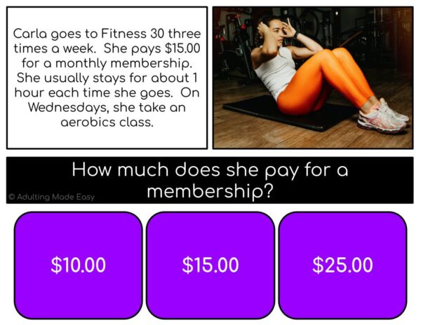 Rec & Leisure Simplified Reading Comprehension Digital Task Cards - Image 3