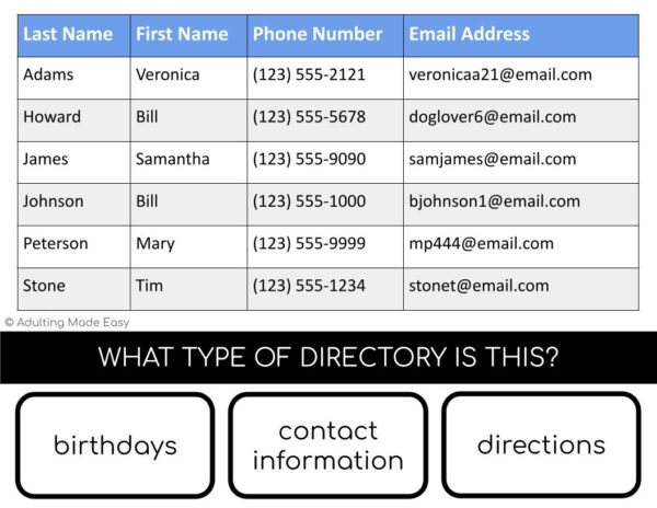 Reading Directories Digital Task Cards - Image 3