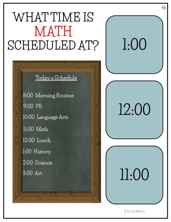 Reading Time & Schedules Digital Task Cards - Image 3