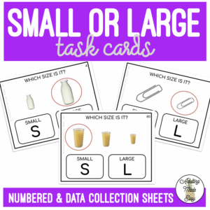 Sizes - Small or Large? Task Cards