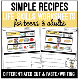 Reading Simple Recipes 3 Worksheets SS