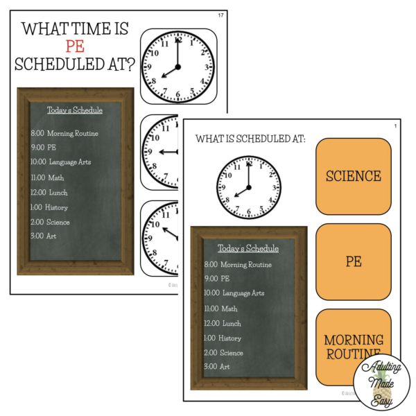 Reading Time & Schedules ANALOG CLOCK Digital Task Cards - Image 2