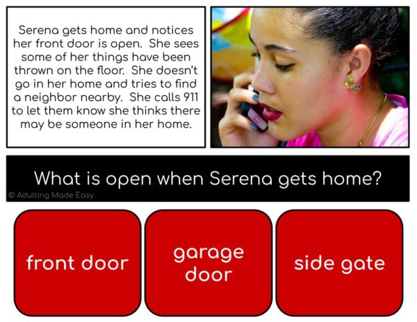 Safety Simplified Reading Comprehension Digital Task Cards - Image 2