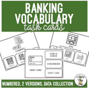 Banking Vocabulary Task Cards