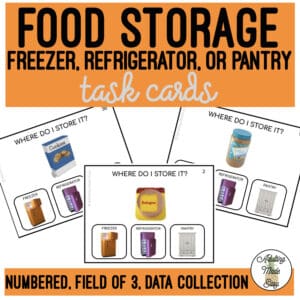 Food Storage Field of 3 Task Cards