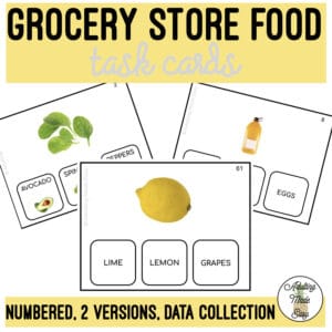 Grocery Store Food Task Cards