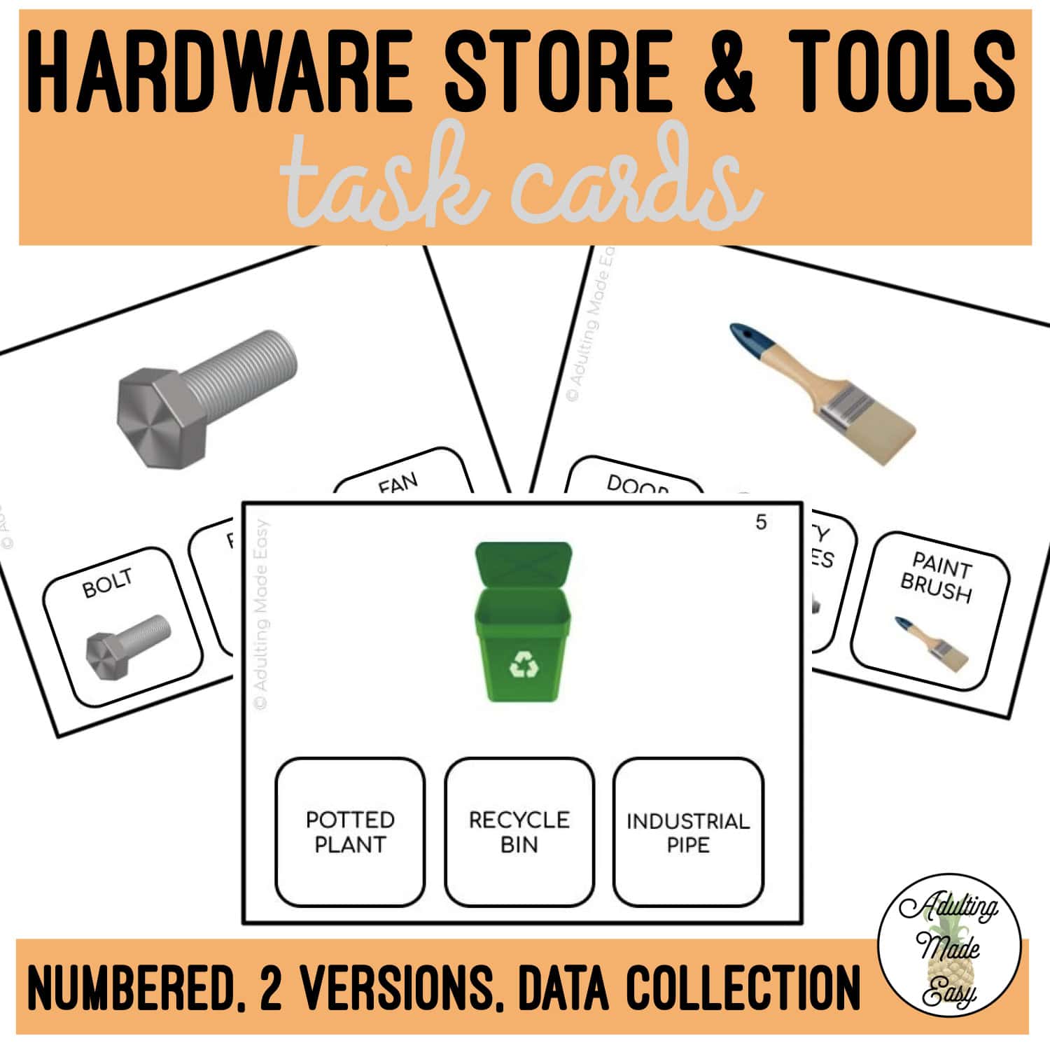 Hardware Store Functional Reading Task Cards