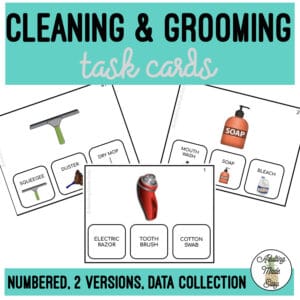 Cleaning and Grooming Supplies Task Cards
