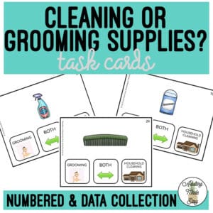 Cleaning or Grooming Supplies Task Cards