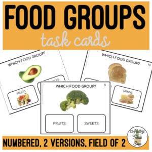 Food Groups Task Cards Field of 2