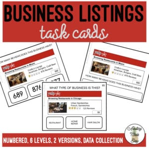 Business Listings Task Cards