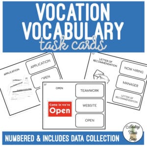 Vocation Vocabulary Task Cards