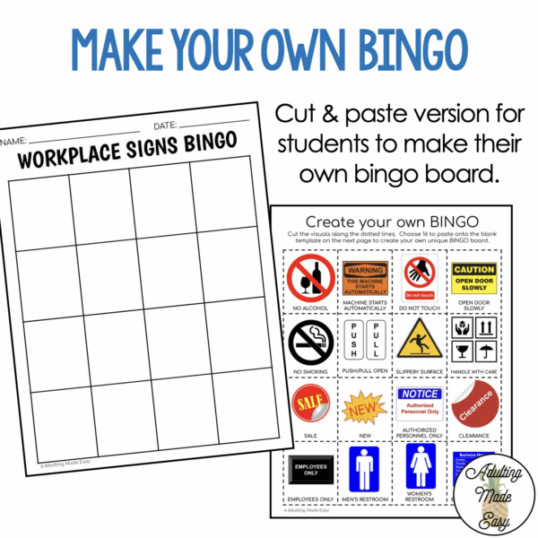 Workplace Signs BINGO Game - Image 2