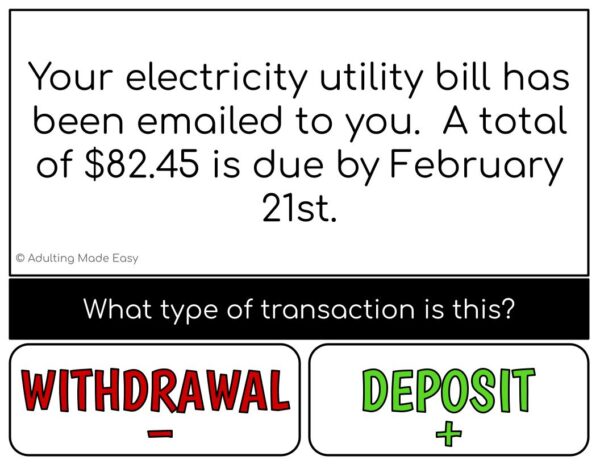 Withdrawal or Deposit Digital Task Cards - Image 2
