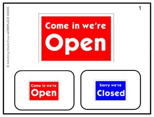 Workplace Signs Field of 2 Task Cards - Image 2