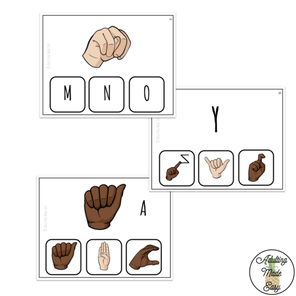 Sign Language ASL Alphabet & Emotions Digital Task Cards - Image 3