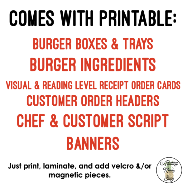 Burger Order Vocational Task Box Activity - Image 4