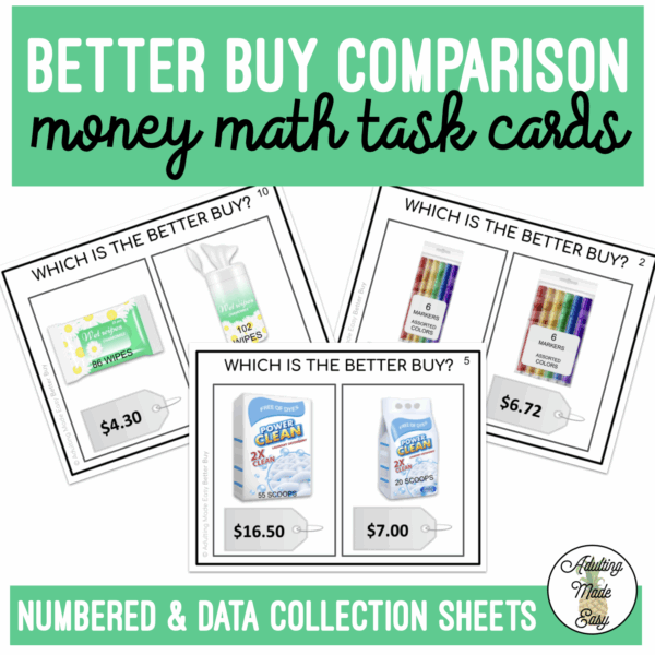 Better Buy Comparison Task Cards