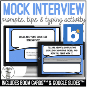 Mock Interview Prompts, Tips & Typing Activity