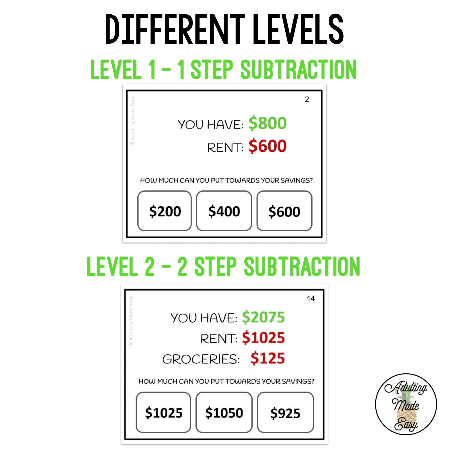 Budget for Savings Task Cards - Image 2