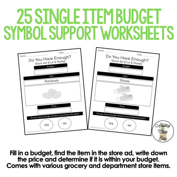 Budgeting Store Ads {Cut & Paste} Worksheets - Image 3