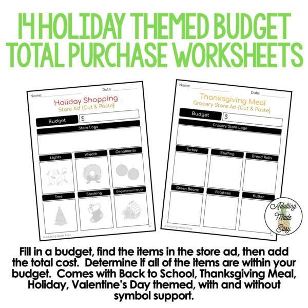 Budgeting Store Ads {Cut & Paste} Worksheets - Image 4