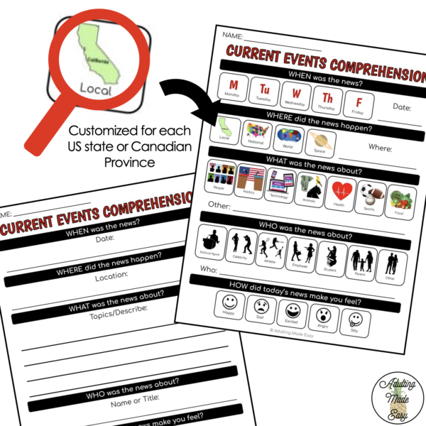 Current Events Comprehension Worksheet & Google Slides - Image 4