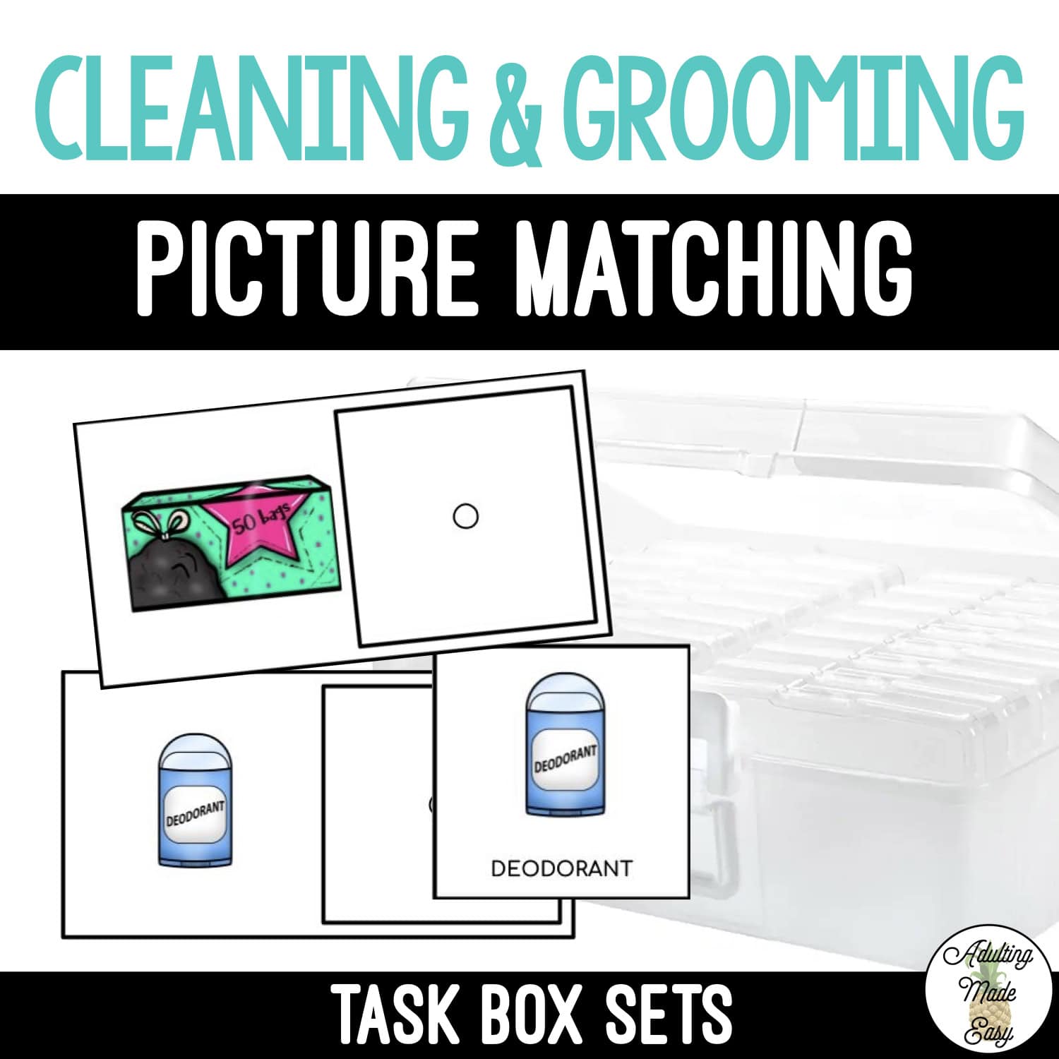 Cleaning & Grooming Task Boxes - Picture to Picture