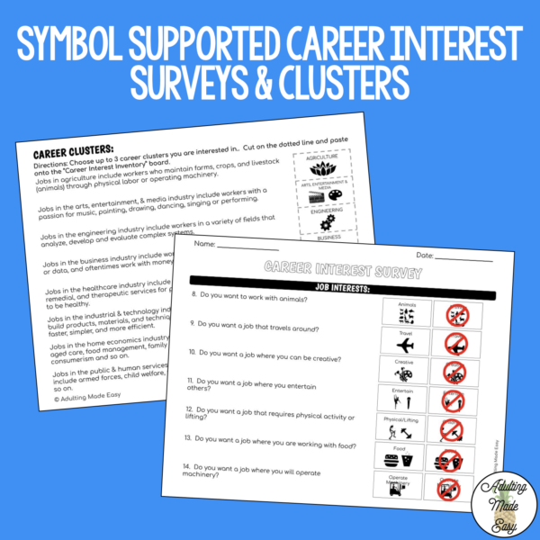 Career Interest Symbol Supported Student Survey - Image 3