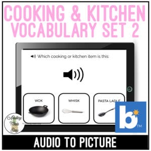 Which Cooking & Kitchen Item? 2 Picture to Audio Boom Cards