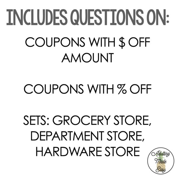 How Much Does It Cost With Coupons? Digital Task Cards - Image 2