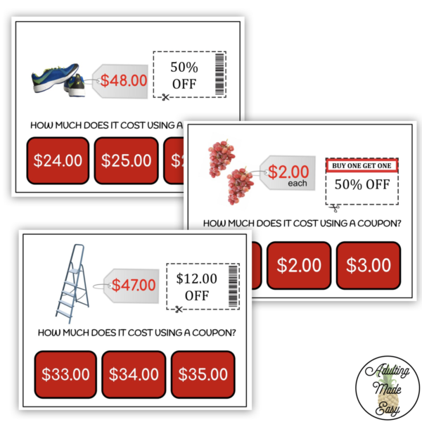 How Much Does It Cost With Coupons? Digital Task Cards - Image 3