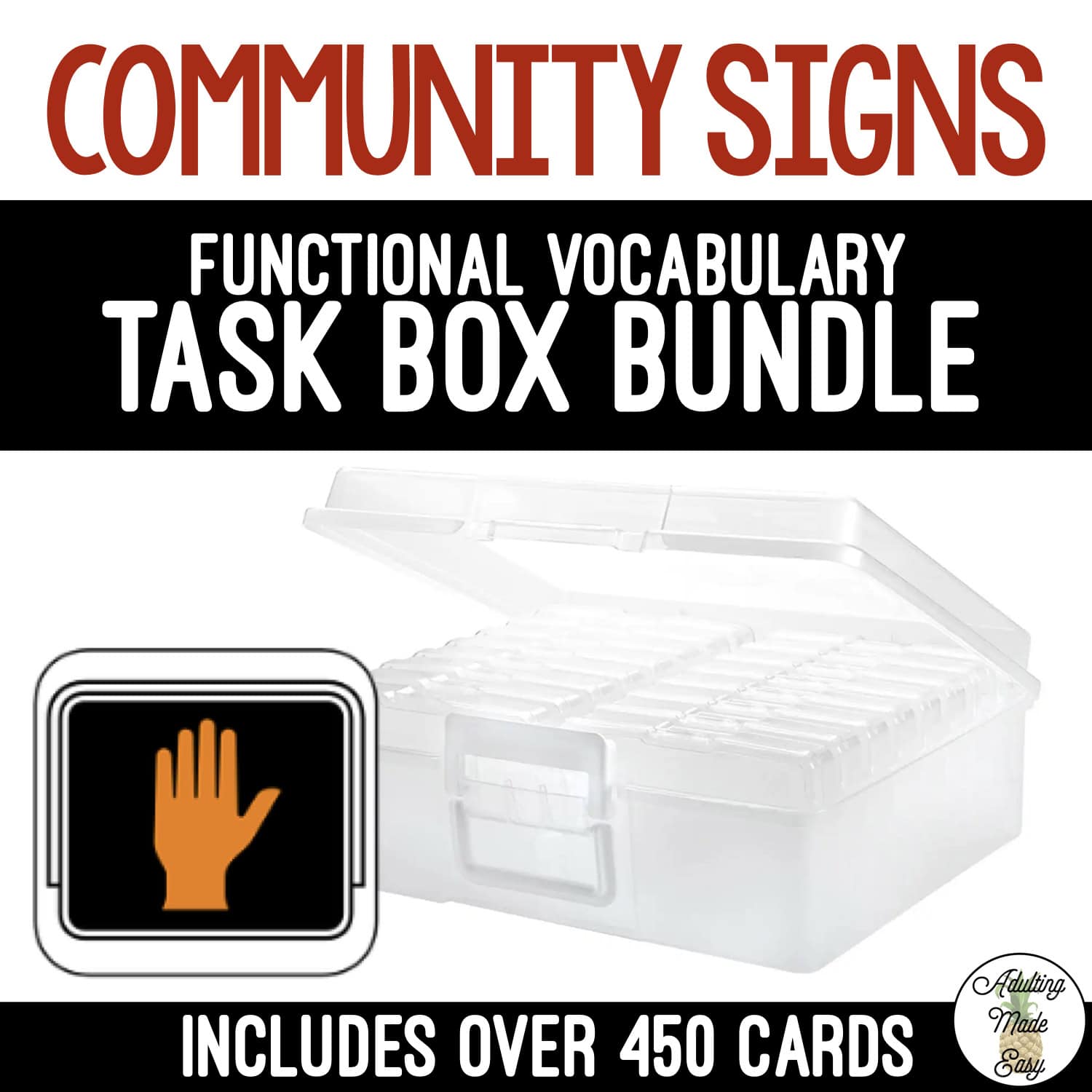 Community Signs Task Box BUNDLE