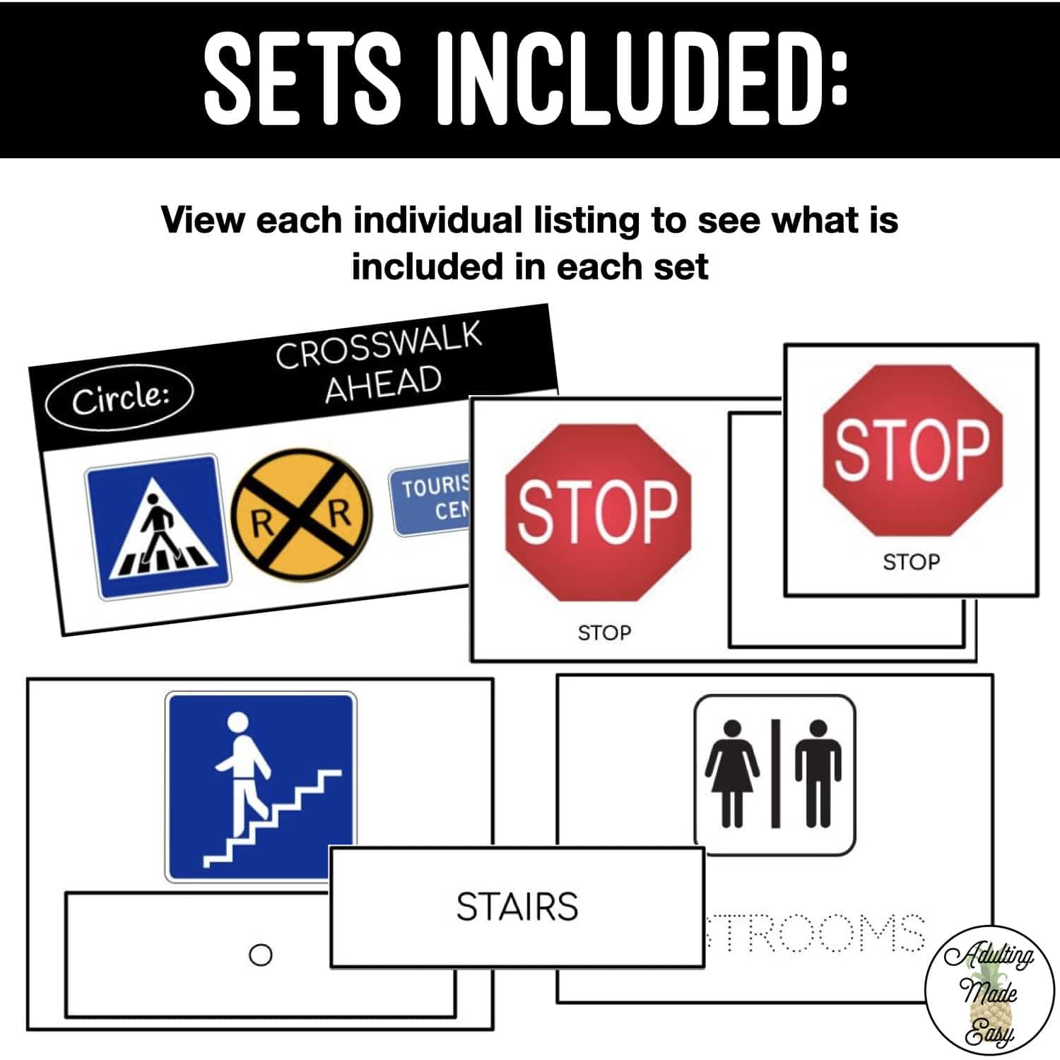 Community Signs Task Box BUNDLE