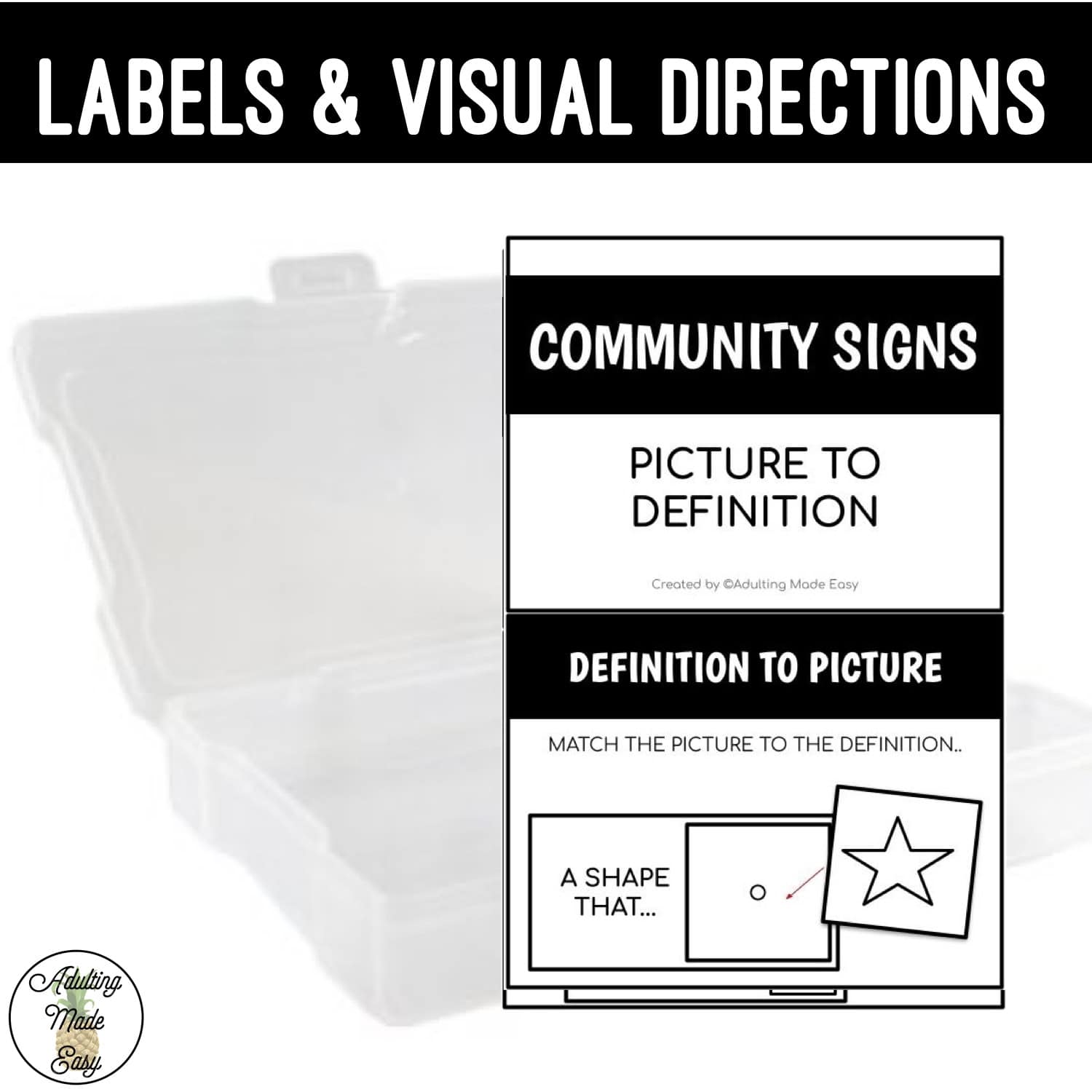 Community Signs Task Box BUNDLE