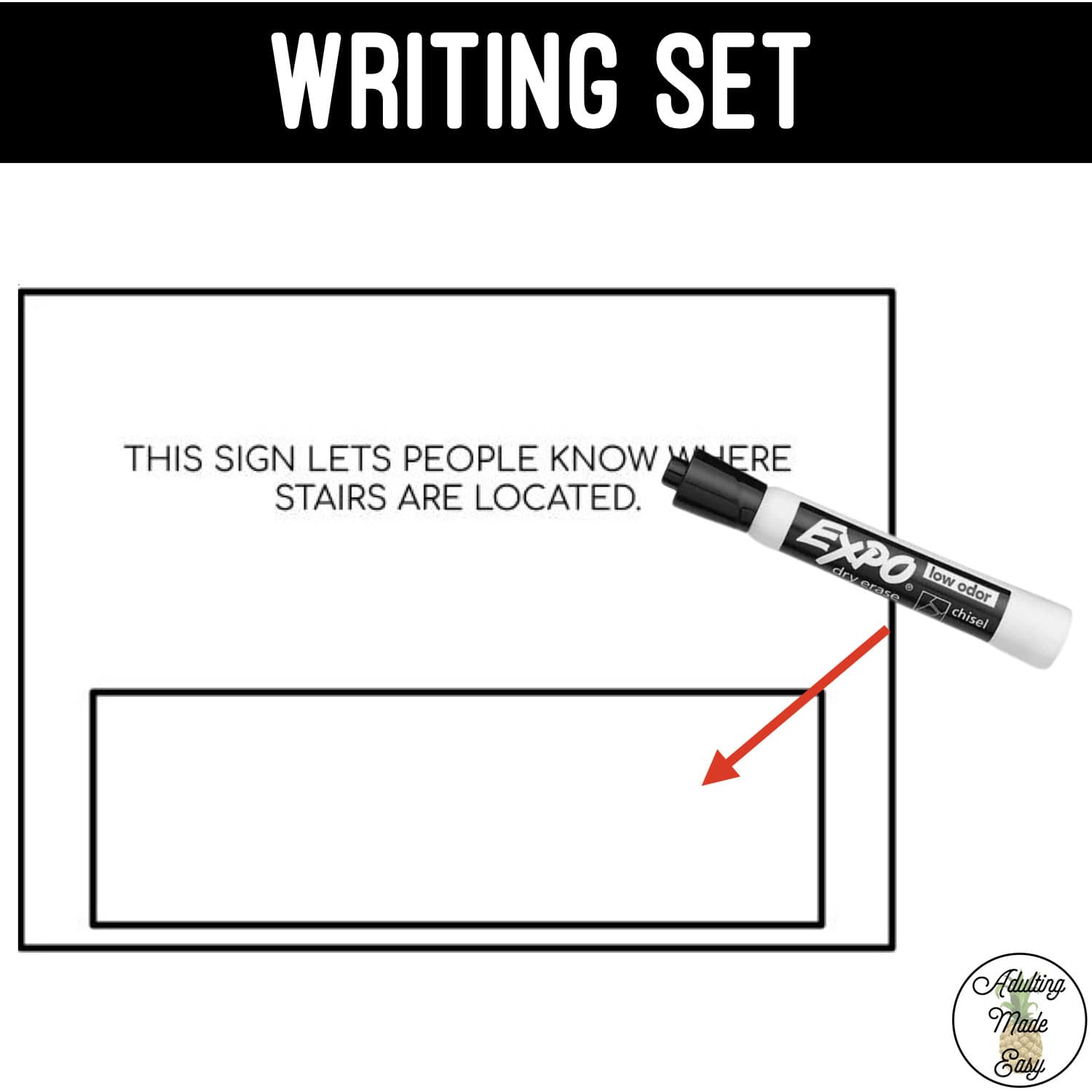 Community Signs Task Boxes - Picture to Definition
