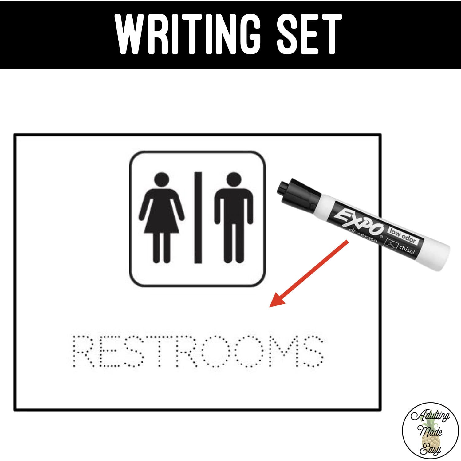 Community Signs Task Boxes - Trace The Word