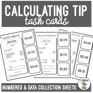 Calculating Tip Task Cards