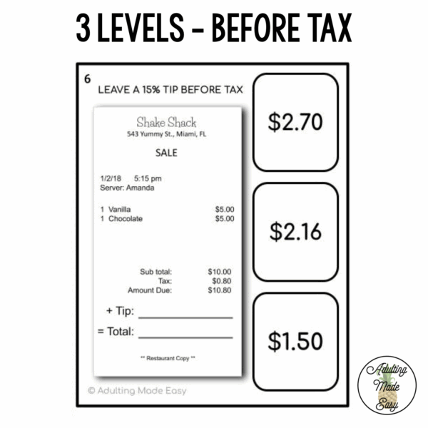 Calculating Tip Task Cards - Image 2