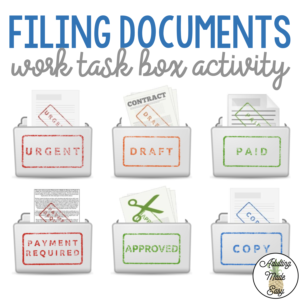 Document Filing Work Task Box Activity