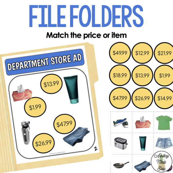 Simple Department Store Ads - Activities File Folder - Image 3